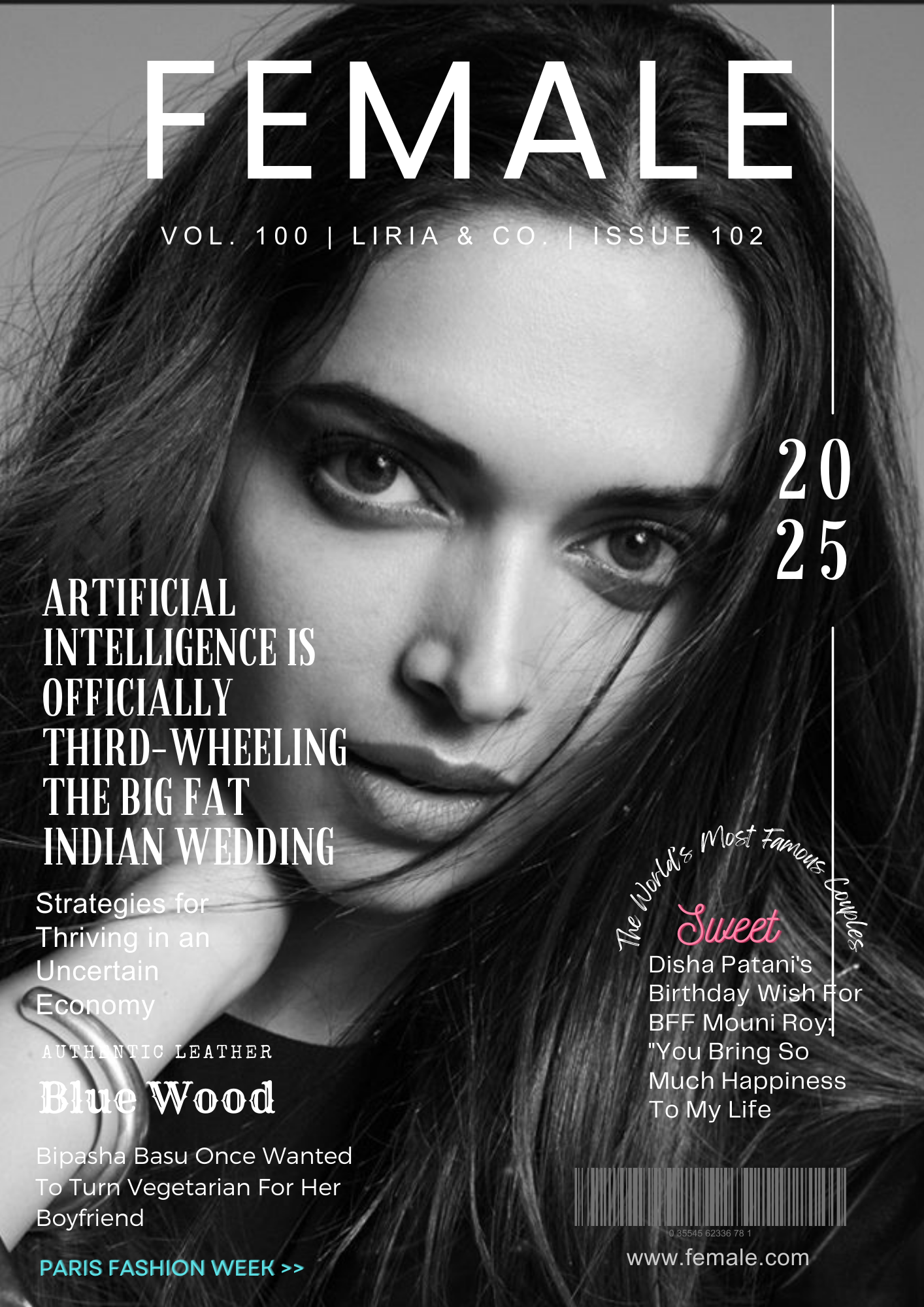 Female Magazine Cover Page Image